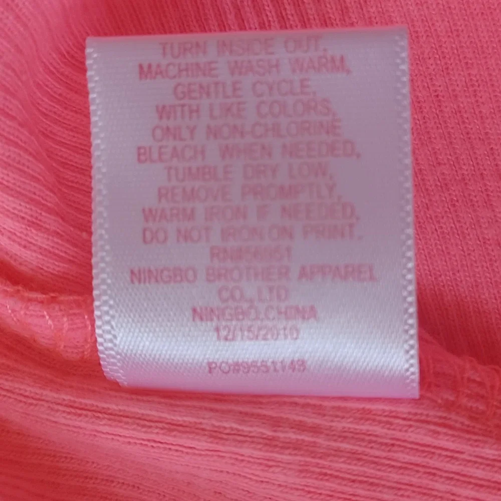 Green Soda Girls Pink‎ Butterfly Graphic Ribbed Tank Top Rhinestone Large 10-12